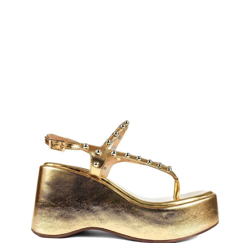 SANDALIA PLATAFORMA OURO