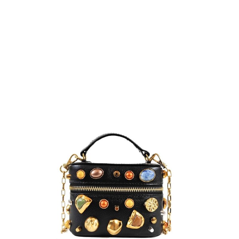 BOLSA MALLU TOTE COURO PRETO