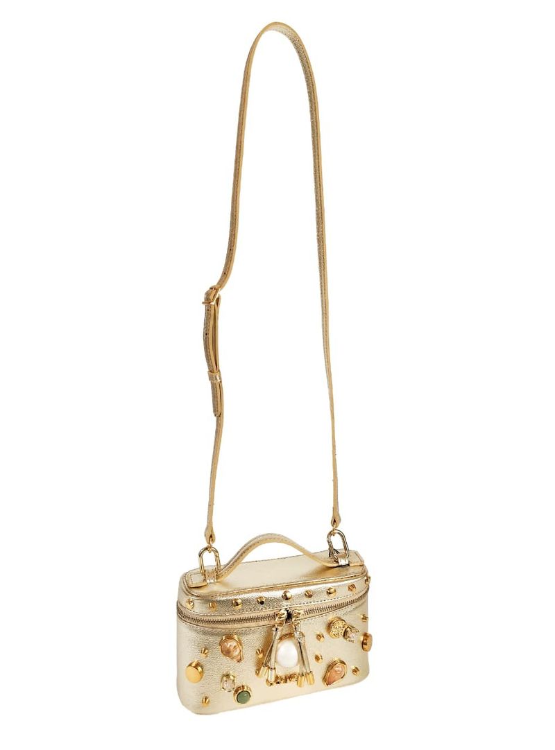 BOLSA AISHA TOTE COURO OURO