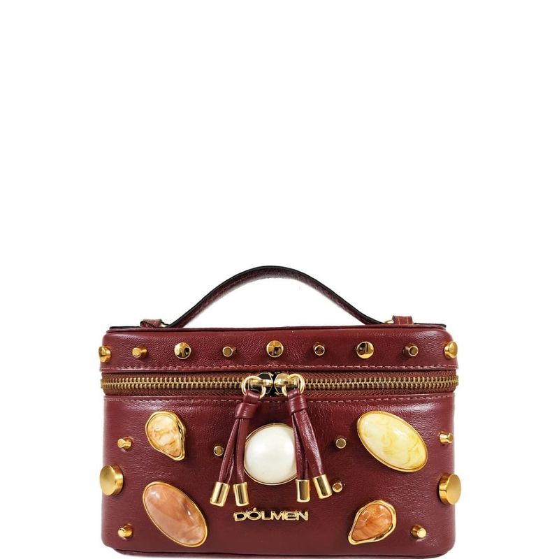 BOLSA AISHA TOTE COURO BORGONHA