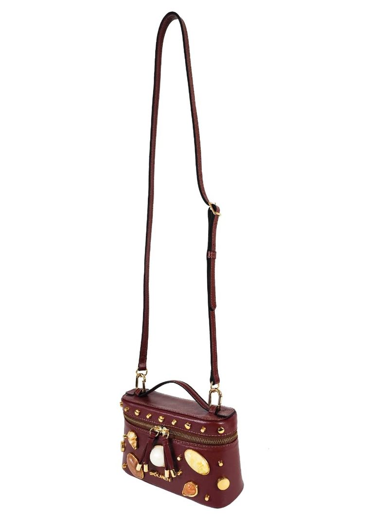 BOLSA AISHA TOTE COURO BORGONHA