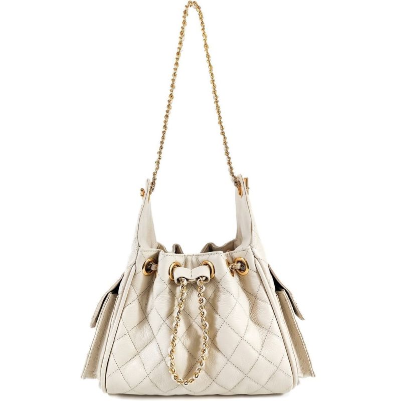 BOLSA MARISA COURO OFF WHITE