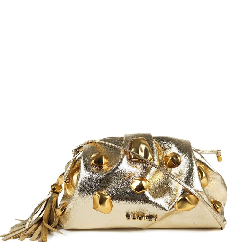BOLSA BRUNA CHROME OURO