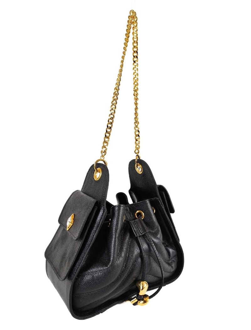 BOLSA MAYARA COURO PRETO