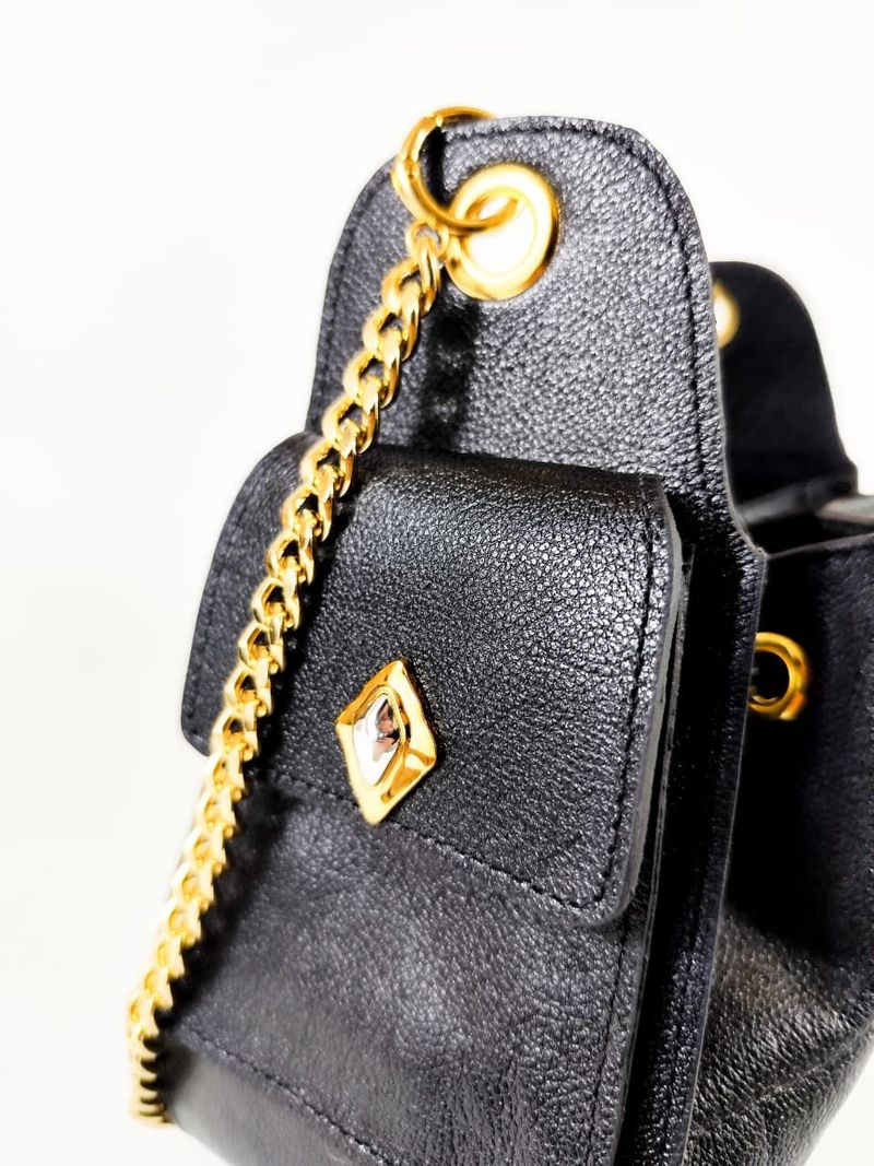 BOLSA MAYARA COURO PRETO