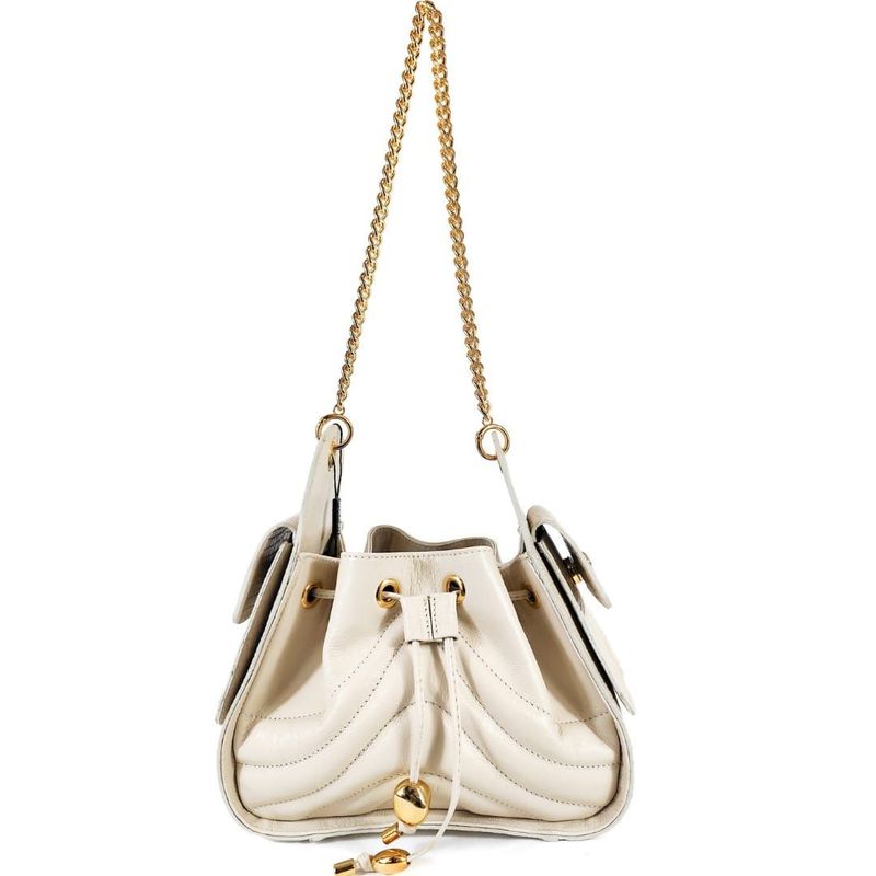 BOLSA MAYARA COURO OFF WHITE