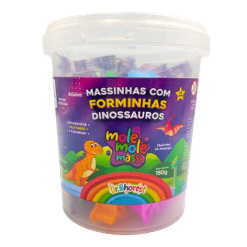 MASSINHAS COM FORMINHAS DINOSSAUROS 150G