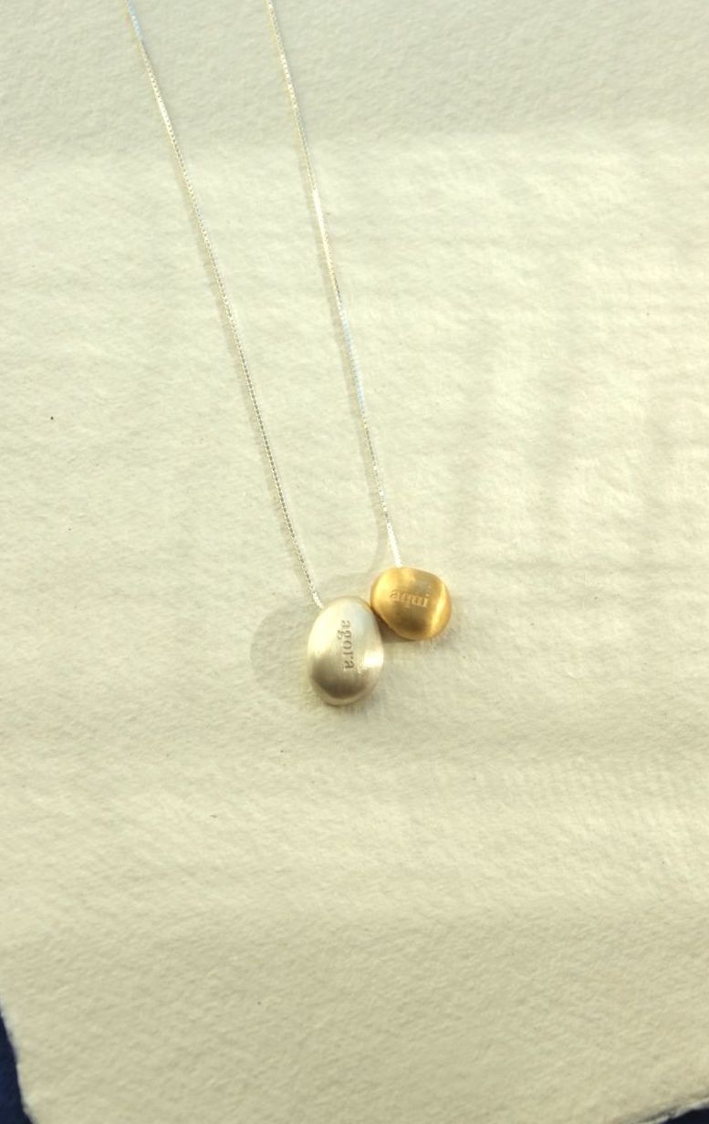 Colar Aqui+Agora | Mix de Prata e Prata banhado a Ouro 18k