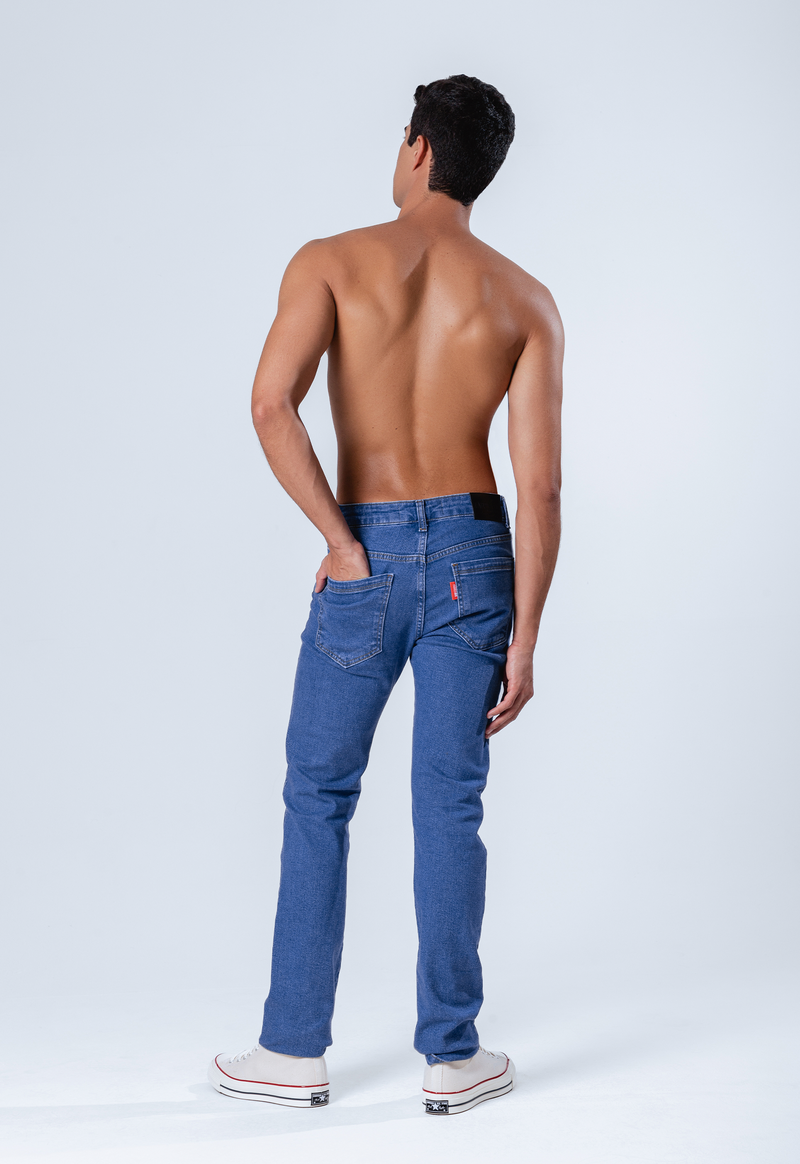 CALÇA JEANS ÍNDIGO 01 COM ELASTANO