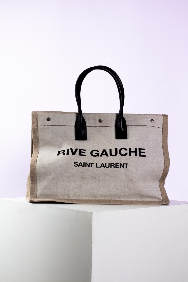 Bolsa Saint Laurent Rive Gauche Tote linho