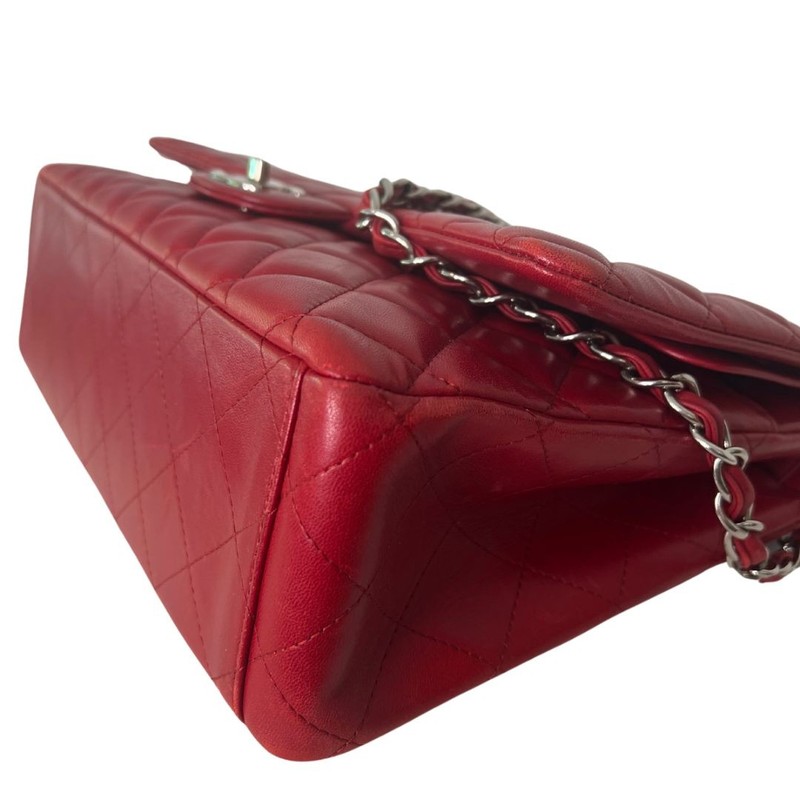 Bolsa Chanel Double Flap Maxi Vermelha
