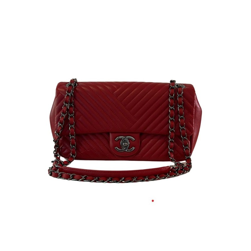 Bolsa Chanel Single Flap Vermelha