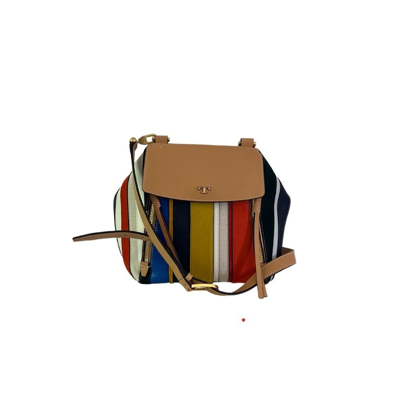 Bolsa Tory Burch Half Moon Striped