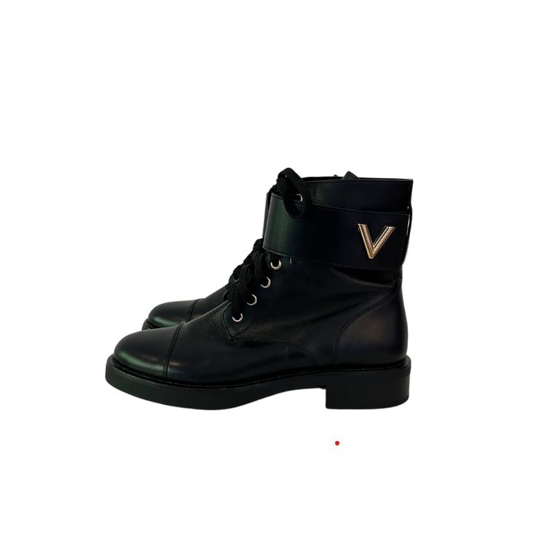 Bota Louis Vuitton Wonderland Preta 38 Sola  36 Brasil