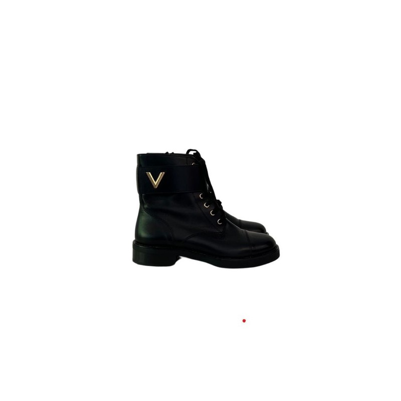 Bota Louis Vuitton Wonderland Preta 38 Sola  36 Brasil