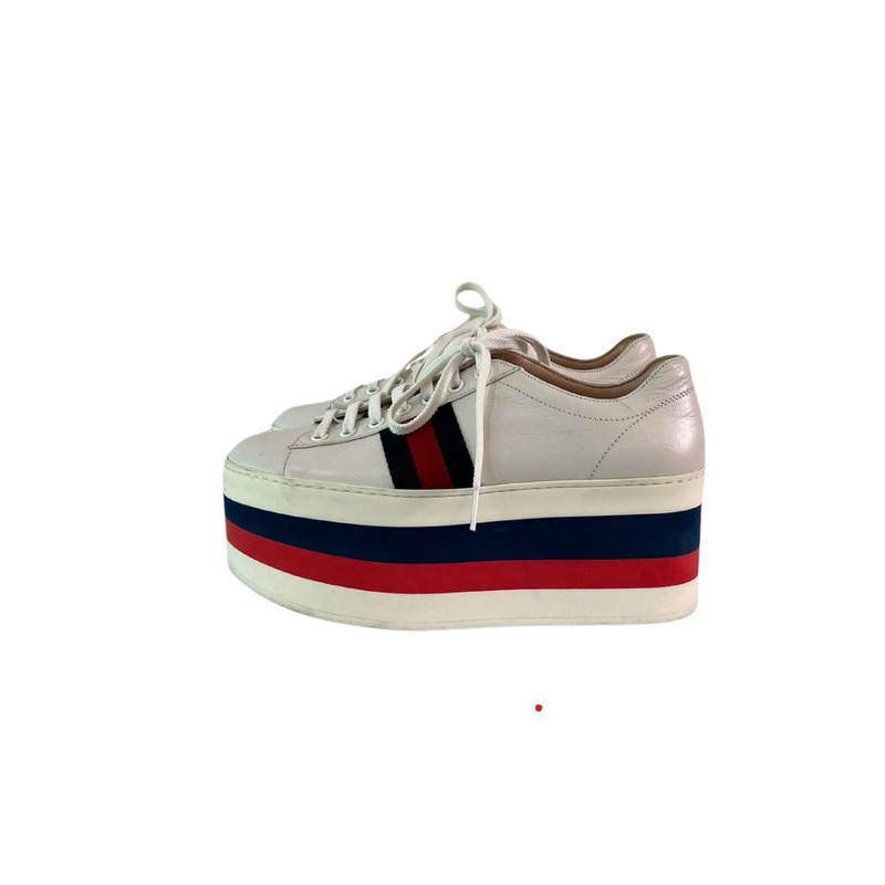 Tênis Gucci Striped Wedge 37 e sola - 36 e meio Brasil