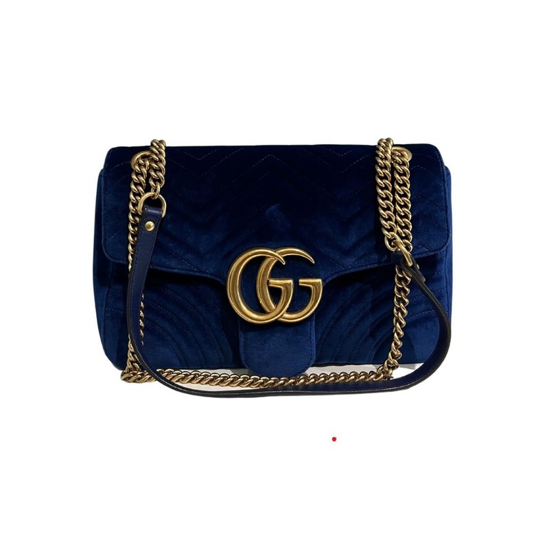 Bolsa Gucci Marmont Veludo Azul