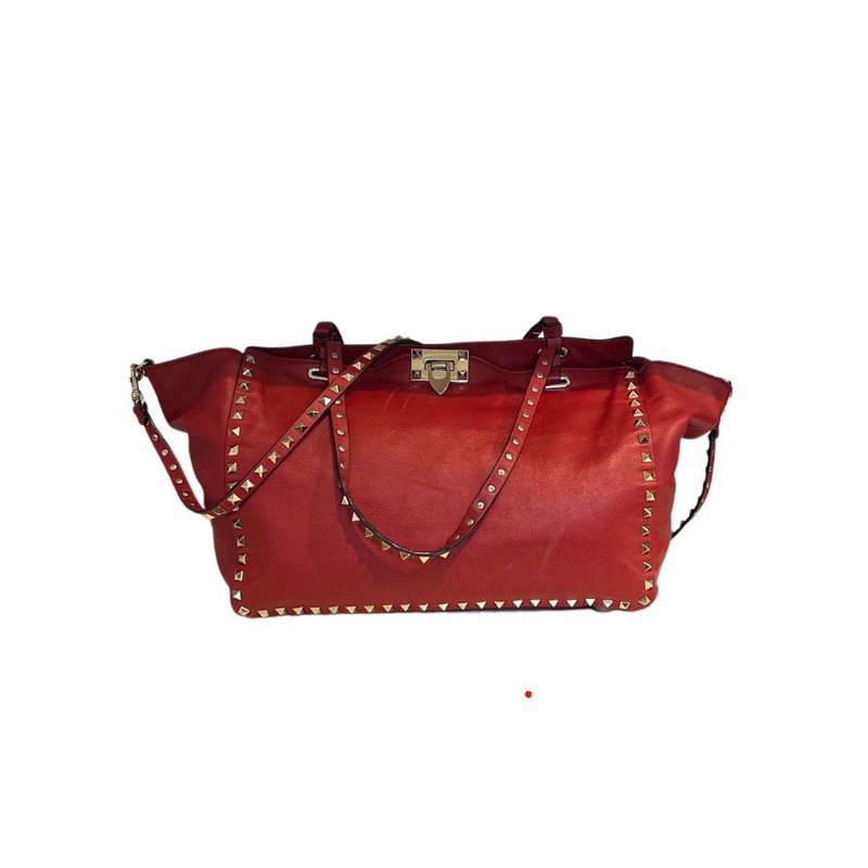 Bolsa Valentino Rockstud Wallet Chain Vermelha