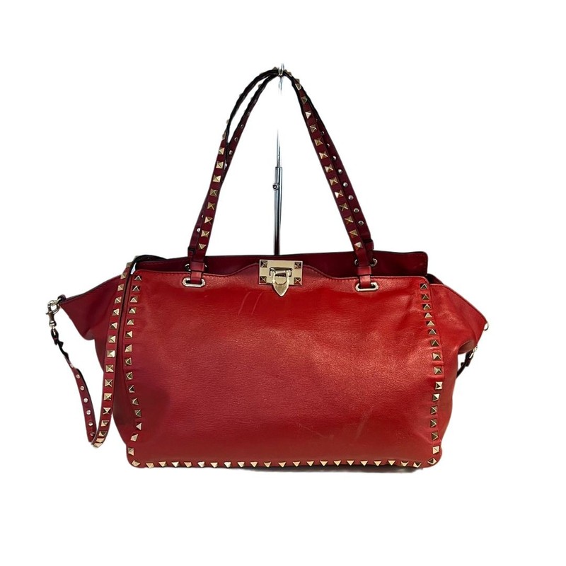 Bolsa Valentino Rockstud Wallet Chain Vermelha