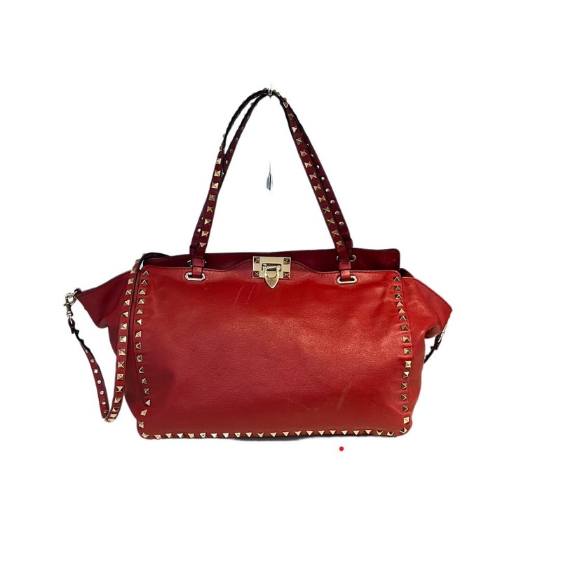 Bolsa Valentino Rockstud Wallet Chain Vermelha