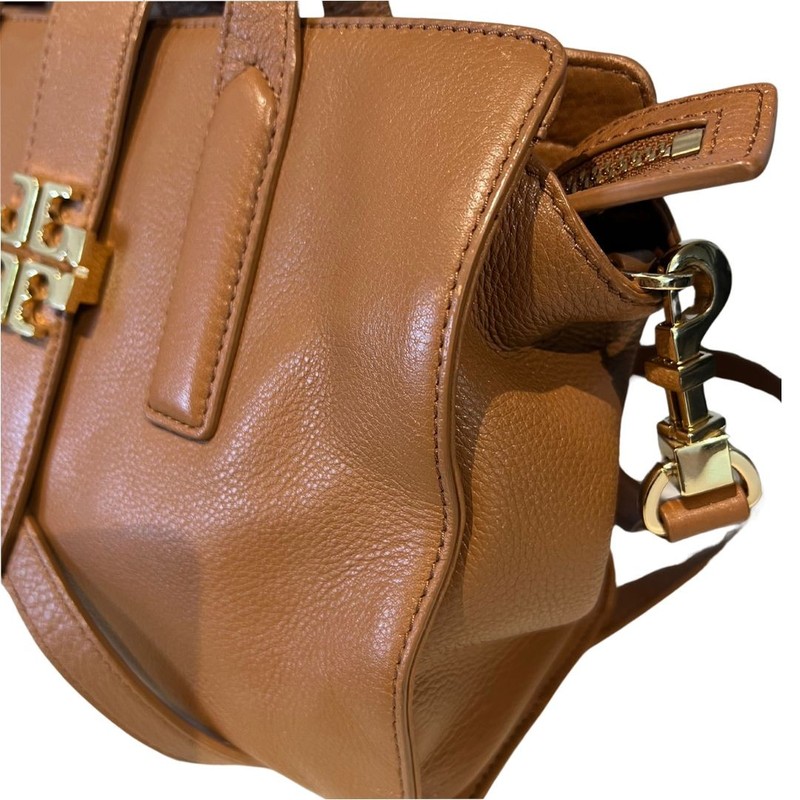 Bolsa Tory Burch Meyer Pebbled Caramelo