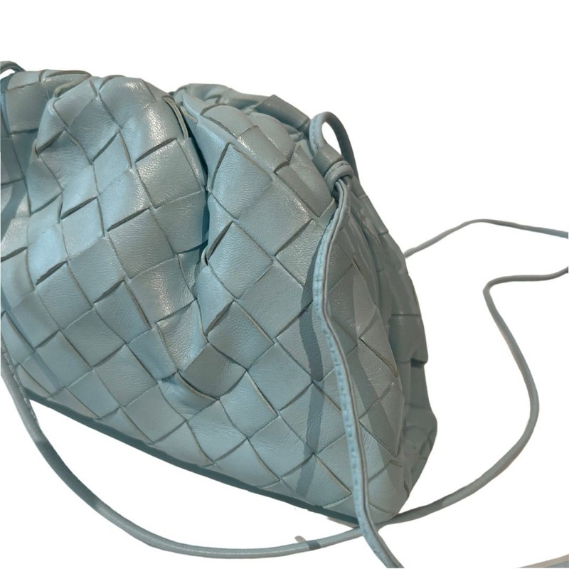 Bolsa Bottega Veneta Intrecciato Mini Pouch Light Blue