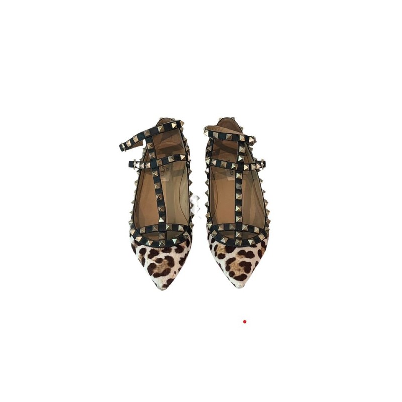 Sapatilha Valentino Rockstud Animal Print sola 37 - 35 Brasil