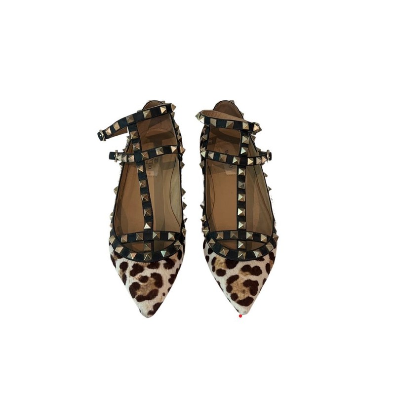 Sapatilha Valentino Rockstud Animal Print sola 37 - 35 Brasil