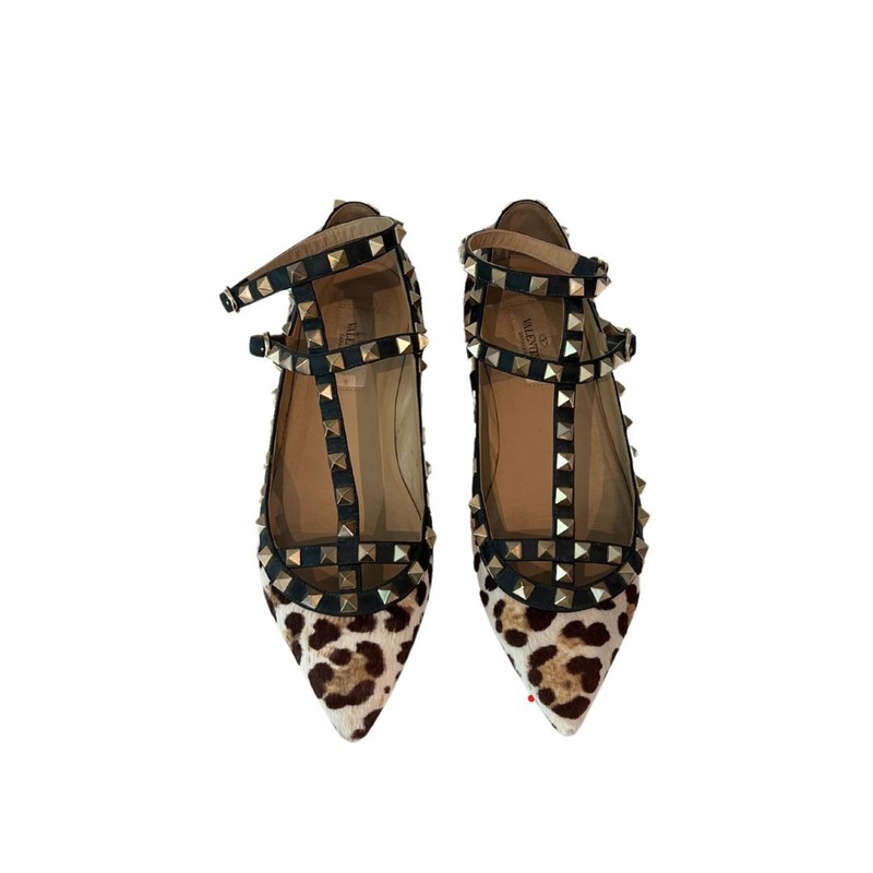 Sapatilha Valentino Rockstud Animal Print sola 37 - 35 Brasil