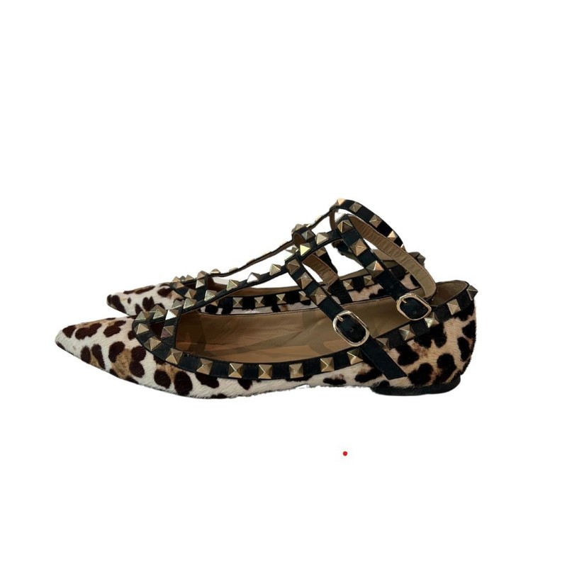 Sapatilha Valentino Rockstud Animal Print sola 37 - 35 Brasil