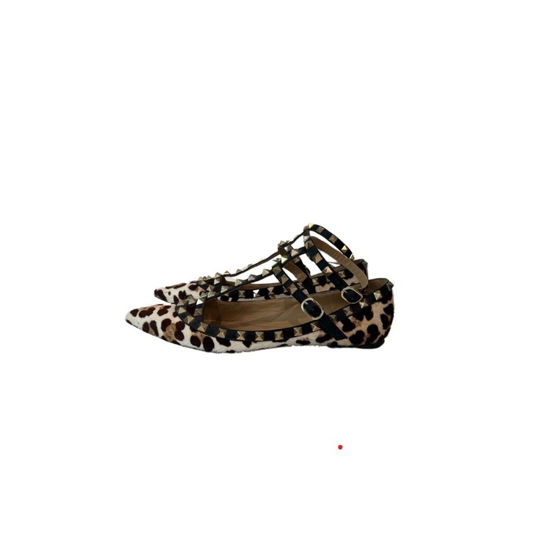 Sapatilha Valentino Rockstud Animal Print sola 37 - 35 Brasil