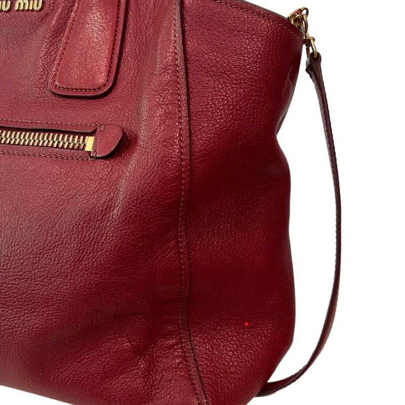 Bolsa Miu Miu Tote Stud Vinho