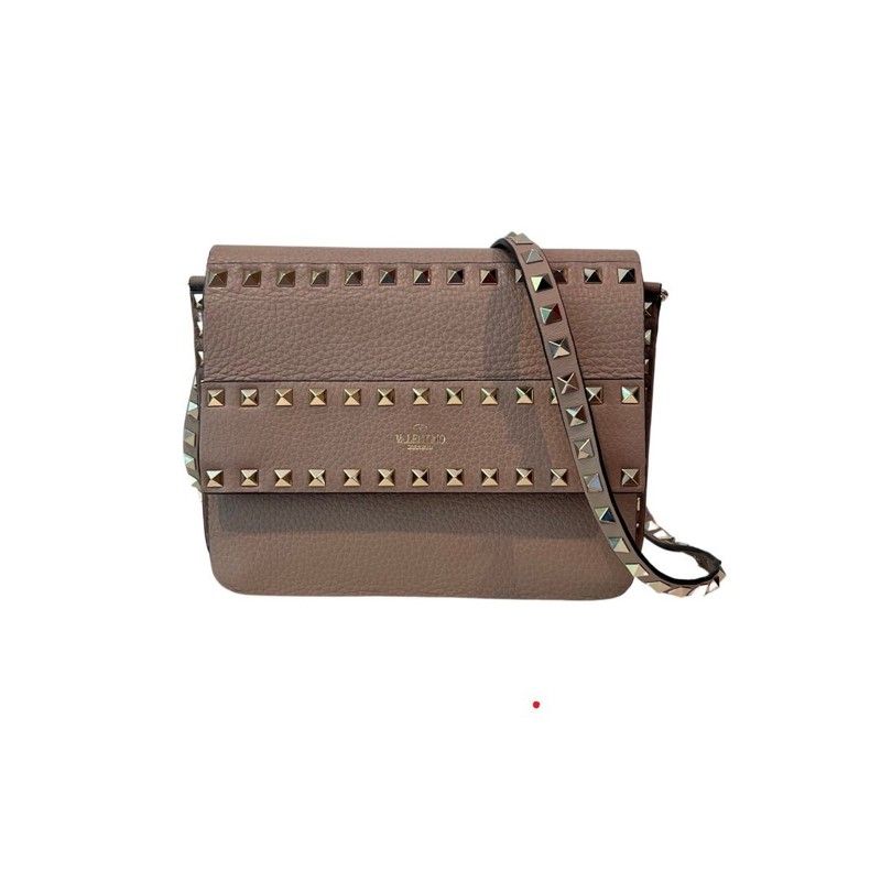 Bolsa Valentino Rockstud Crossbody Bege