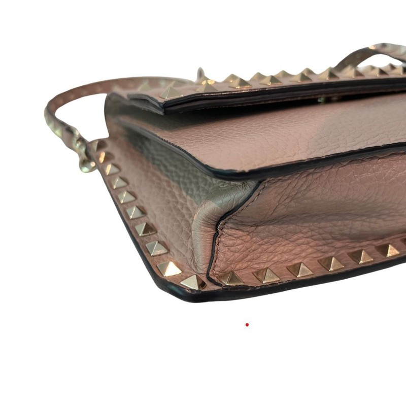 Bolsa Valentino Rockstud Crossbody Bege