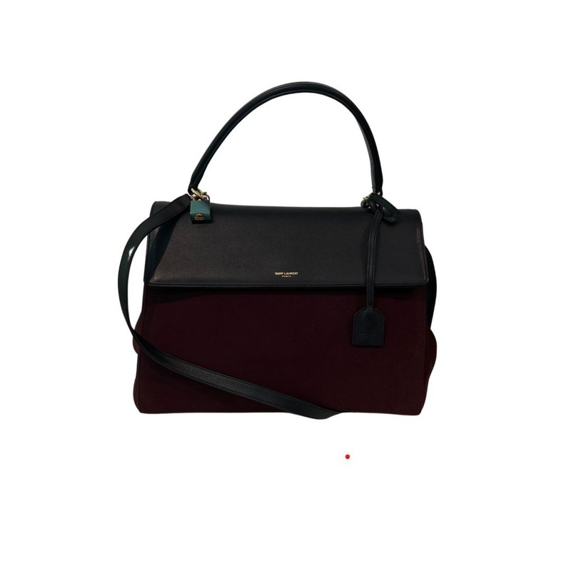 Bolsa Saint Laurent Medium Moujik Preto e Vinho