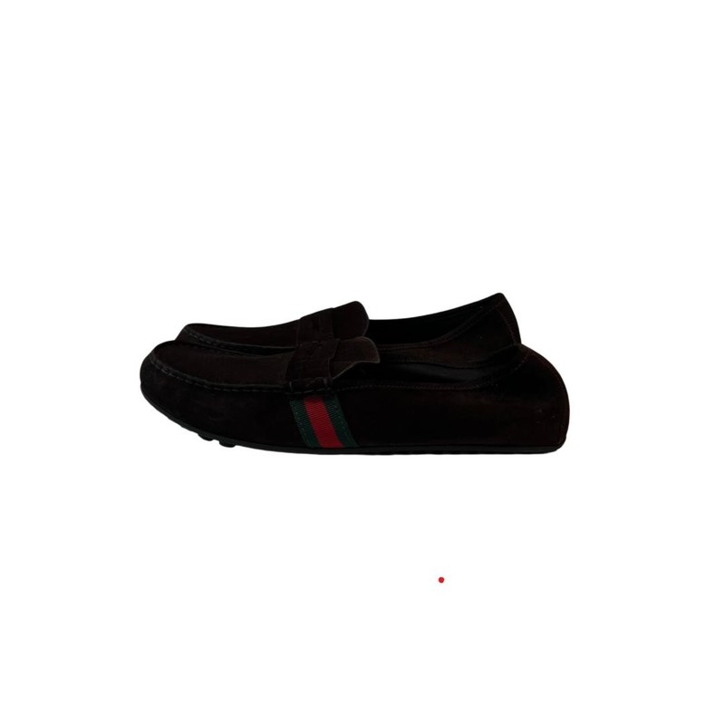 Mocassim Gucci marrom camurça 12 sola - 43 Brasil