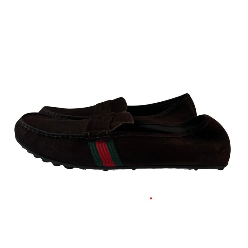 Mocassim Gucci marrom camurça 12 sola - 43 Brasil