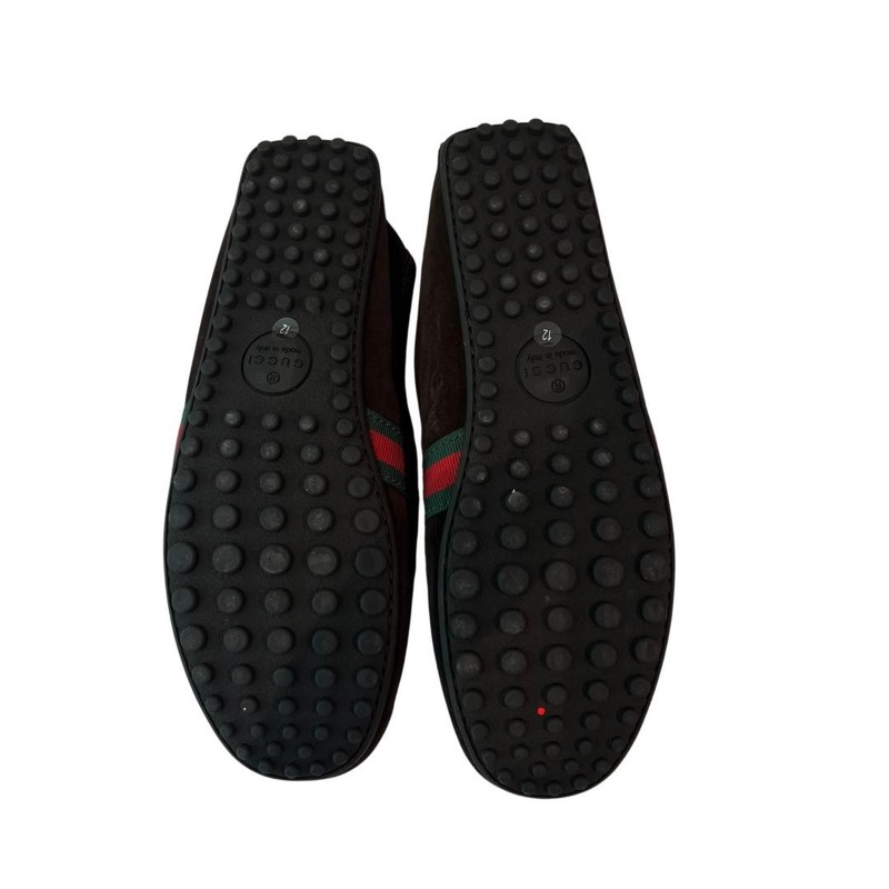 Mocassim Gucci marrom camurça 12 sola - 43 Brasil