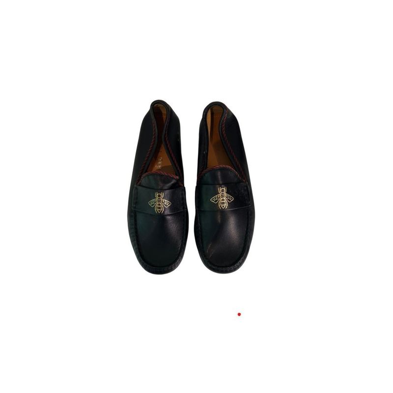 Mocassim Gucci preto couro masculino 11 sola - 43 Brasil