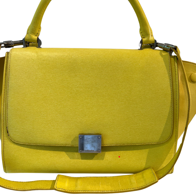 Bolsa Celine Trapeze amarela