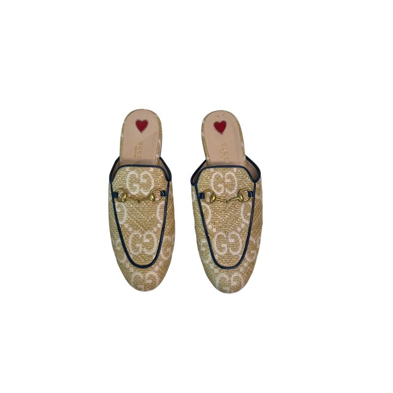 Mule Gucci Ráfia 38/5 sola - 37 Brasil