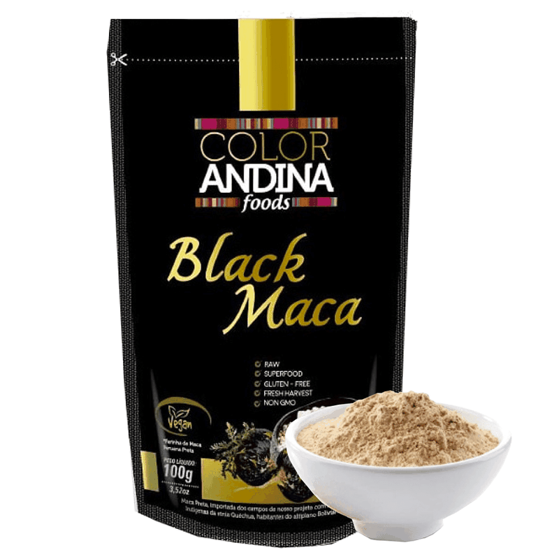 Maca Peruana Preta, Black Maca 100g Color Andina Food