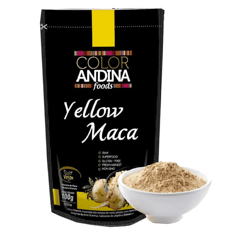 Maca Peruana Amarela, Yellow Maca 100g Color Andina Food