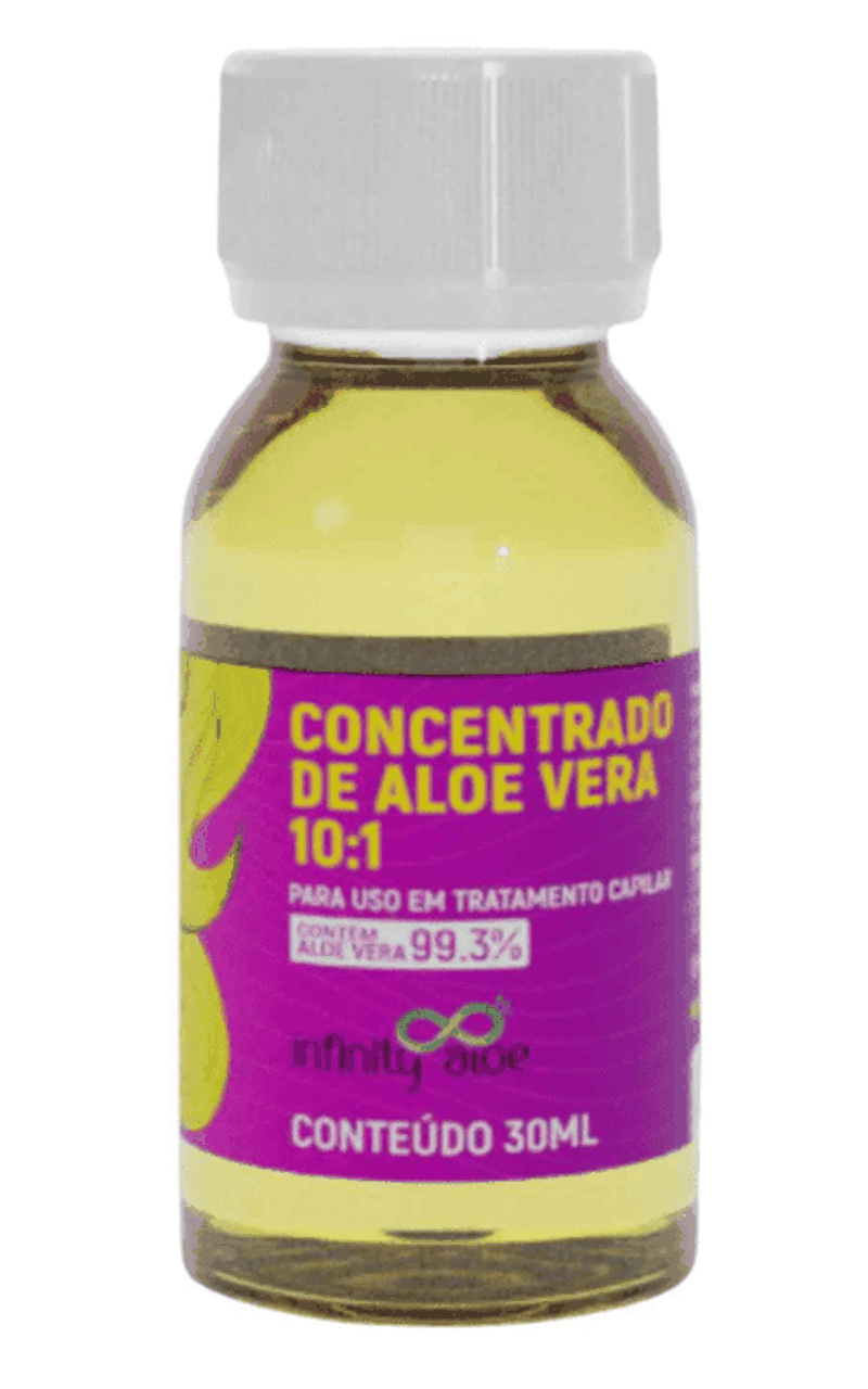 Concentrado de Aloe Vera 10:1 Para Uso Em Tratamento Capilar 30 ml Infinity Aloe