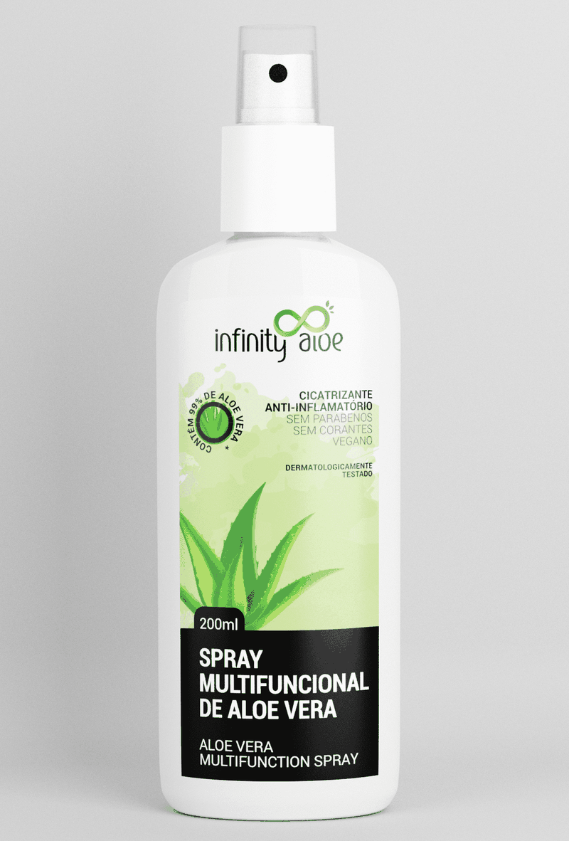 Spray Multifuncional de Aloe Vera Cicatrizante Anti-Inflamatório 200 ml Infinity Aloe