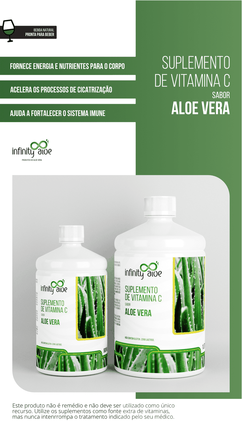 Suplemento de Vitamina C Com Aloe Vera 1 L Infinity Aloe