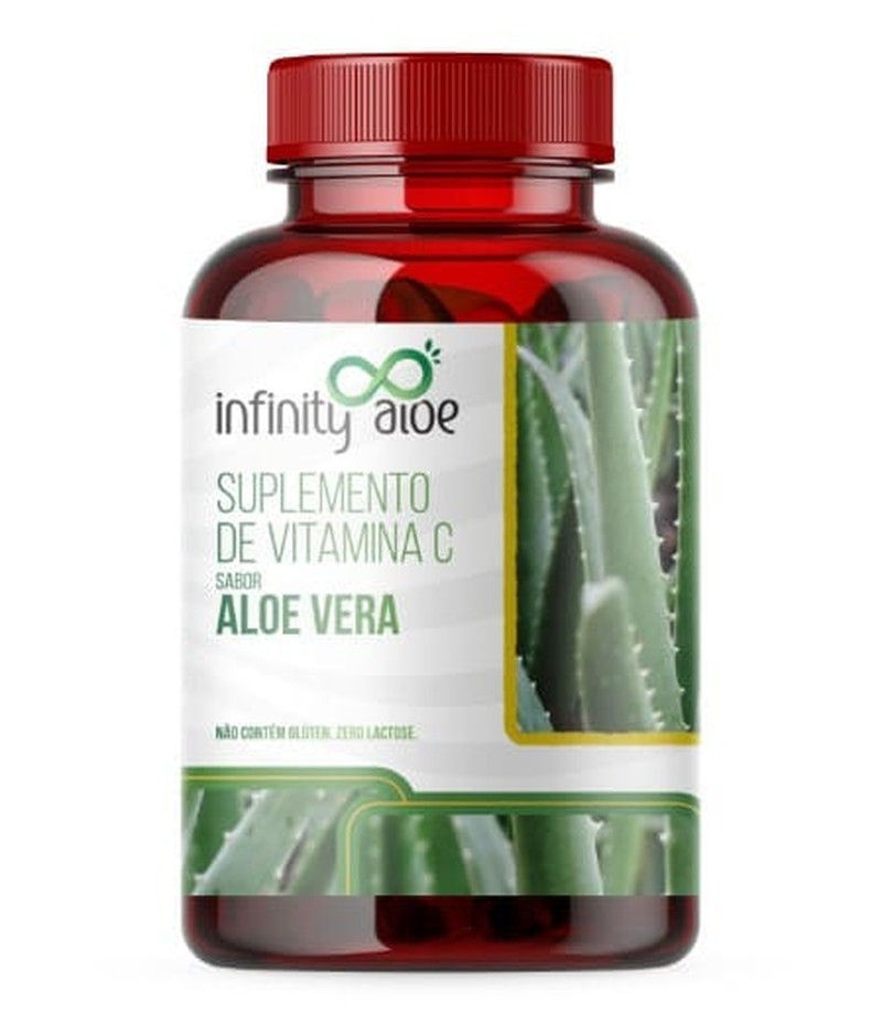 Suplemento de Vitamina C Com Aloe Vera 60 Cápsulas Infinity Aloe