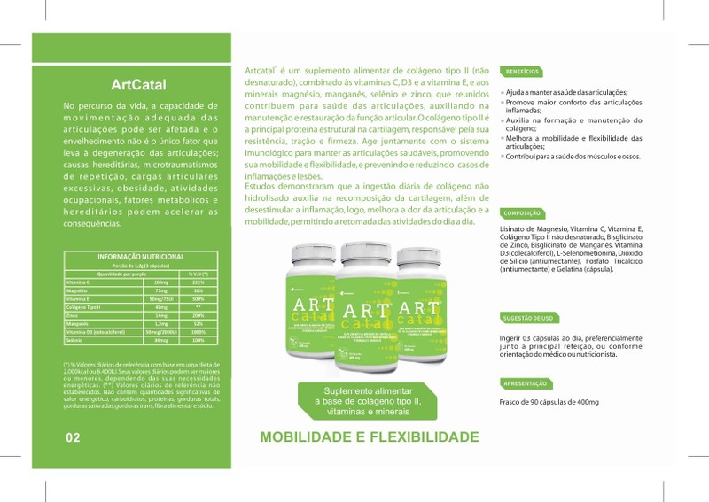 Artcatal 400mg 90 Cápsulas Catalmedic