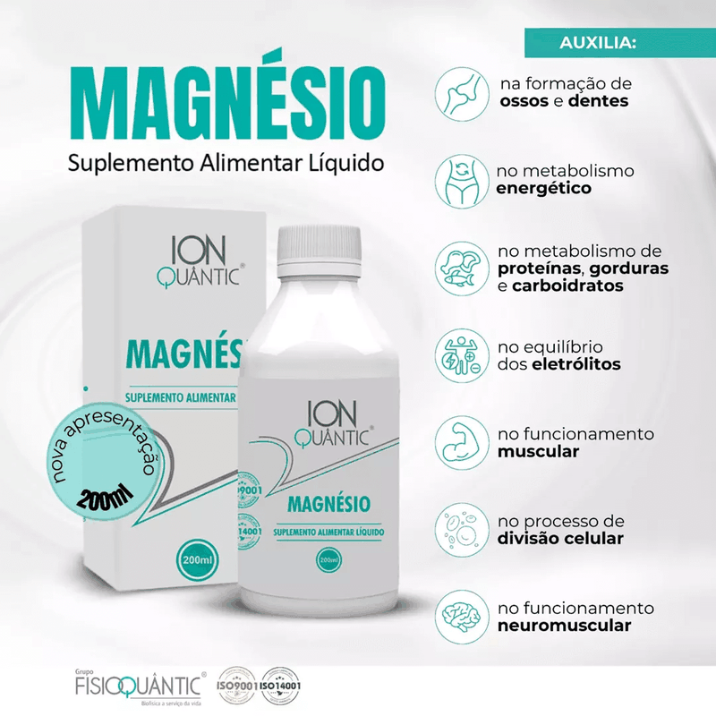 Magnésio 200ml Fisioquantic