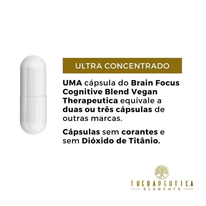 Brain Focus Cognitive Blend Vegan 60 Cápsulas Therapeutica Elements